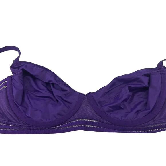 Victoria's Secret PINK Allover Lace Unlined Bra Purple 34DD - Picture 3 of 7